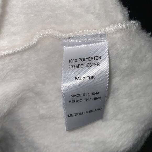 Carole Hochman Robe With Faux Fur Collar and Sleeves and two front pockets sz M - Picture 7 of 7